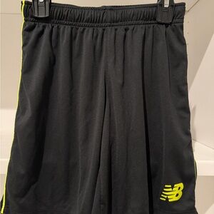 New Balance Youth Medium Black and Yellow Athletic Shorts- Like New
